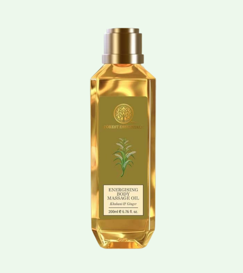 Forest Essentials Energising Body Massage Oil Khubani & Ginger