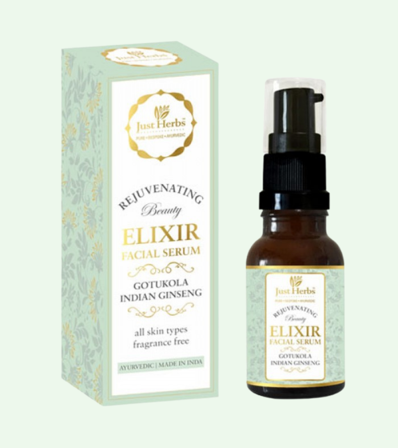 Just Herbs Gotukola Indian Ginseng Rejuvenating Beauty Elixir Facial Serum 30ML